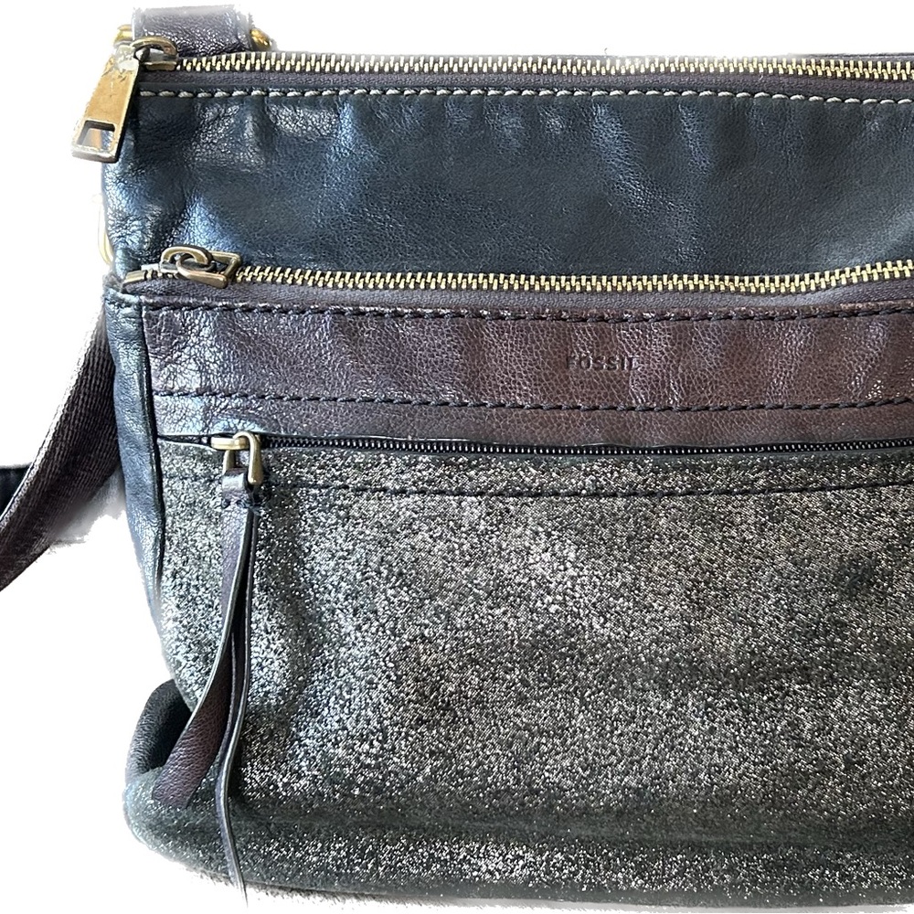 Fossil leather crossbody purse